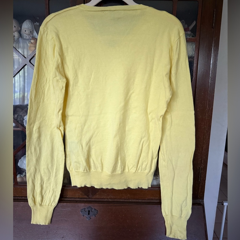 Ralph Lauren Light Yellow V-Neck Sweater - Picture 2 of 6
